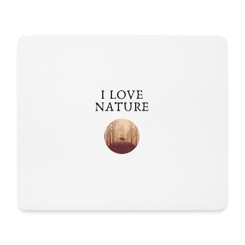 Silhouettierte Waldhirsche bei Einbruch der Dämmerung - Mousepad (Querformat) - Weiß - Vorne