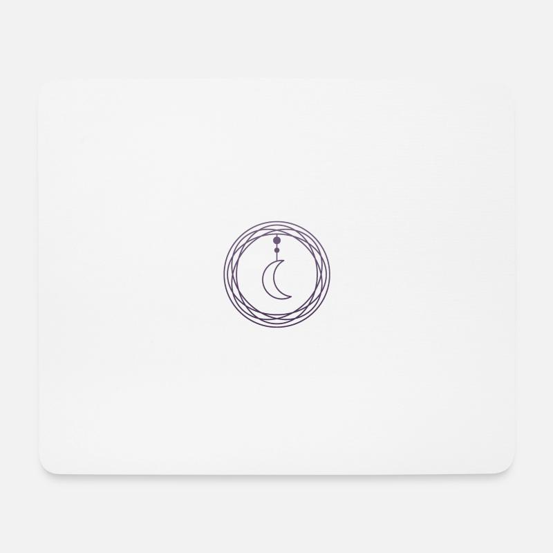 Lune Géométrique - Tapis de souris (format paysage) - blanc
