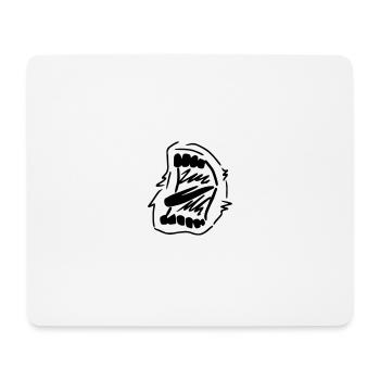 Schrei Mund - Mousepad (Querformat) - Weiß - Vorne