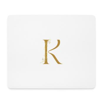 Buchstabe K mit schnörkel - Mousepad (Querformat) - Weiß - Vorne