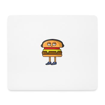 Burger - Tapis de souris (format paysage) - blanc - Devant
