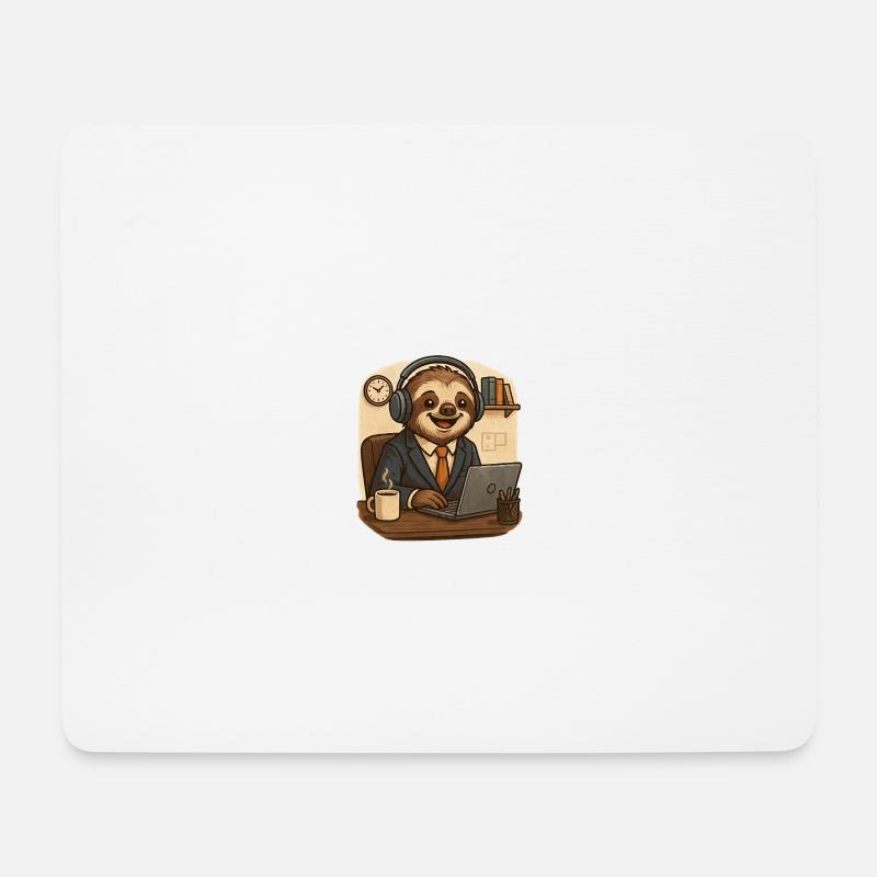Office - Sloth - Mouse Pad (horizontal) - white