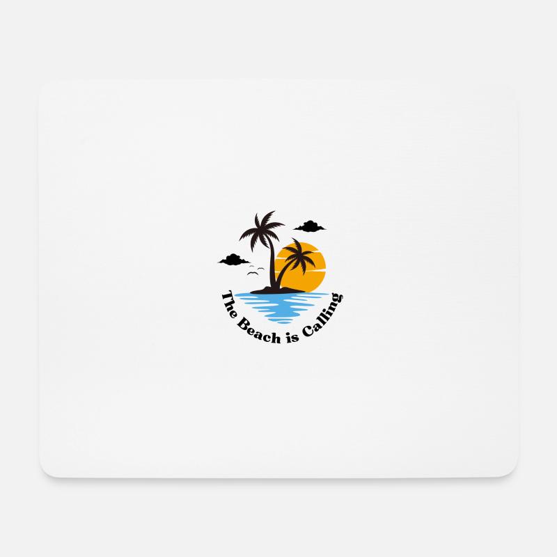 The Beach is calling - Mousepad (Querformat) - Weiß