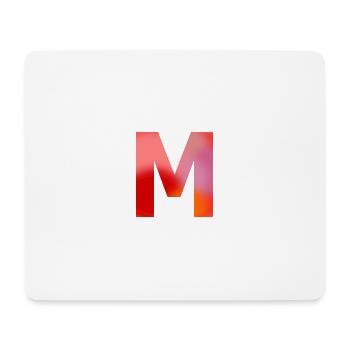 Buchstabe M - Mousepad (Querformat) - Weiß - Vorne