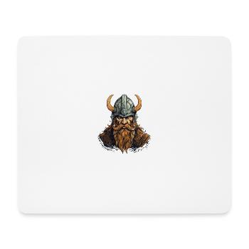 Viking Horn Guy - Tapis de souris (format paysage) - blanc - Devant