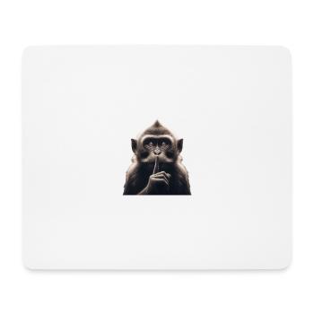 A Silent Monkey - Mouse Pad (horizontal) - white - Front