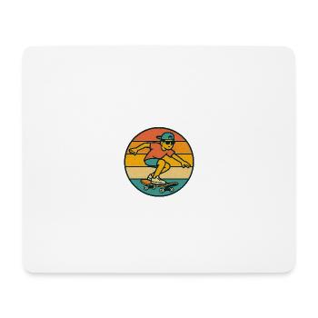 Ride the Retro – Skater Vibes - Mouse Pad (horizontal) - white - Front
