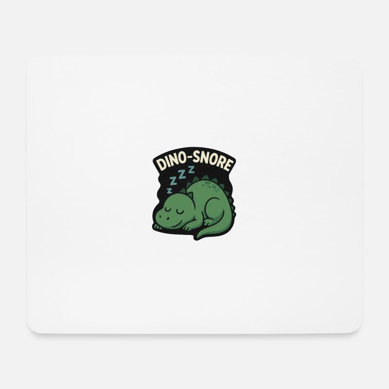 Dino Snore Schlaf-Dino - Mousepad (Querformat) - Weiß