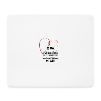 Opa Großvater lustiges Geschenk - Mousepad (Querformat) - Weiß - Vorne