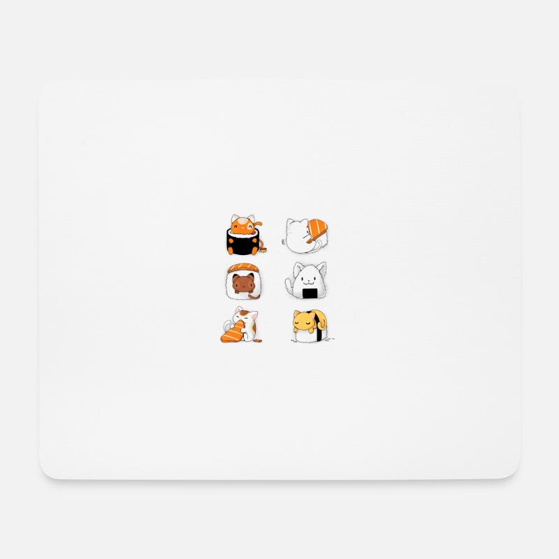 SUSHI KATZE - Mousepad (Querformat) - Weiß