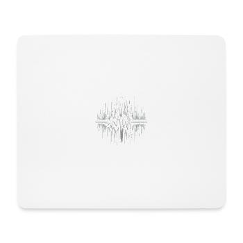 Herzfrequenz - Mousepad (Querformat) - Weiß - Vorne