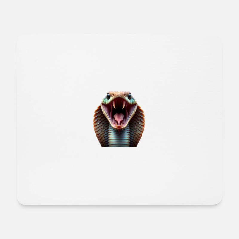 Schlange 3 - Mousepad (Querformat) - Weiß