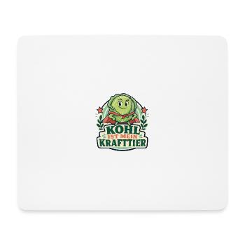 Kohl ist mein Krafttier – Gartenhumor - Mousepad (Querformat) - Weiß - Vorne