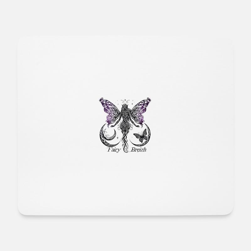 Die schelmische Fee von FairyBreizh - Mousepad (Querformat) - Weiß
