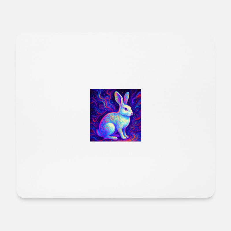 Weißes Kaninchen - Mousepad (Querformat) - Weiß