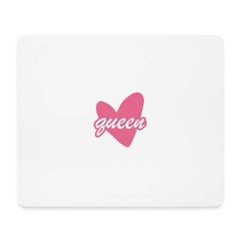Queen Heart Script Herz Girl - Mousepad (Querformat) - Weiß - Vorne