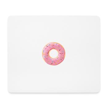 Beignet rose - Tapis de souris (format paysage) - blanc - Devant