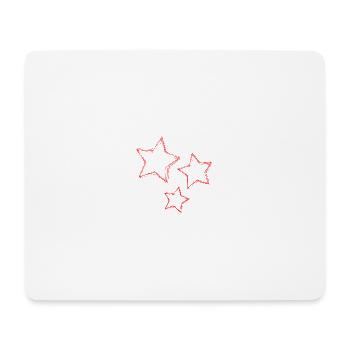 STAR. STAR. STERNE. PARTY. JAHRESTAG. WEIHNACHTEN - Mousepad (Querformat) - Weiß - Vorne