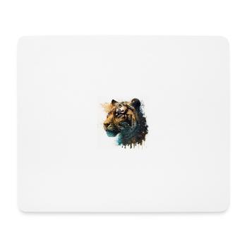 Tigre Glamour sauvage - Tapis de souris (format paysage) - blanc - Devant