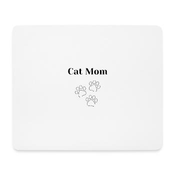 Maman chat - Tapis de souris (format paysage) - blanc - Devant