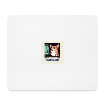 Corgi in Code Mode - Mouse Pad (horizontal) - white - Front