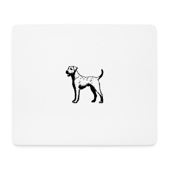 Airedale Terrier Hund Symbol - Mousepad (Querformat) - Weiß - Vorne