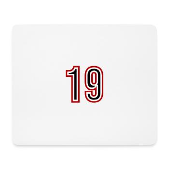 19 Number Years Jersey - Mouse Pad (horizontal) - white - Front