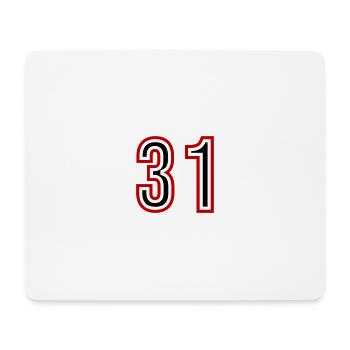 Maillot 31 Années - Tapis de souris (format paysage) - blanc - Devant