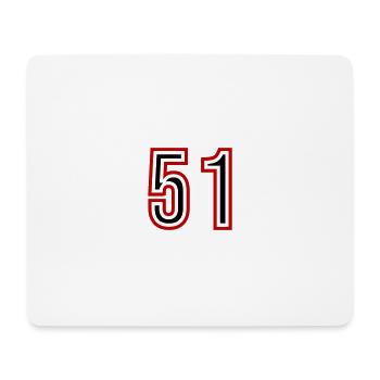 51 Number Years Jersey - Mouse Pad (horizontal) - white - Front