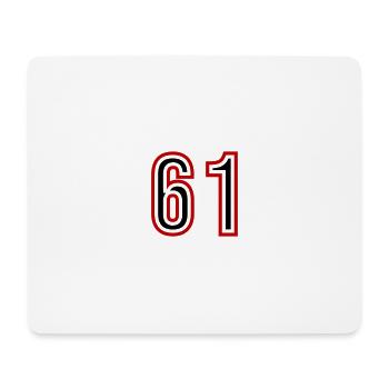 61 Number Years Jersey - Mouse Pad (horizontal) - white - Front