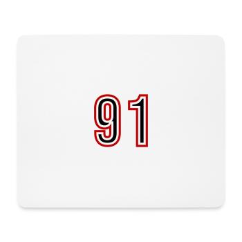 91 Zahl Jahre Trikot - Mousepad (Querformat) - Weiß - Vorne