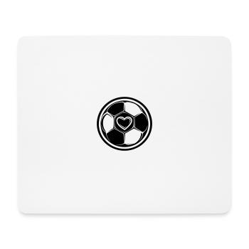 Fussball Symbol Herz Mannschaft - Mousepad (Querformat) - Weiß - Vorne
