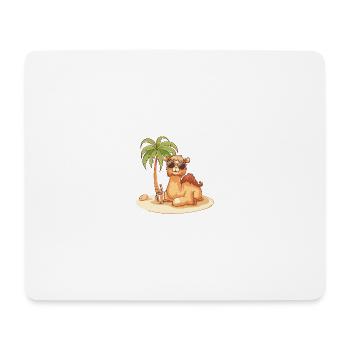 Camel Summer Beach Comic - Mouse Pad (horizontal) - white - Front