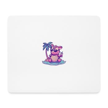 Armadillo Summer Beach Comic - Mouse Pad (horizontal) - white - Front