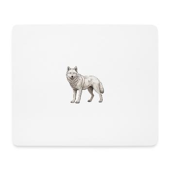 Wolf Animal - Mouse Pad (horizontal) - white - Front