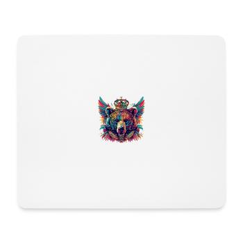 Ours Armoiries Portrait Coloré - Tapis de souris (format paysage) - blanc - Devant
