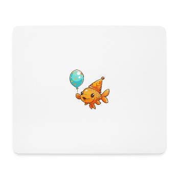 Goldfische Geburtstag Comic - Mousepad (Querformat) - Weiß - Vorne