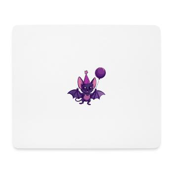 Fledermaus Geburtstag Comic - Mousepad (Querformat) - Weiß - Vorne