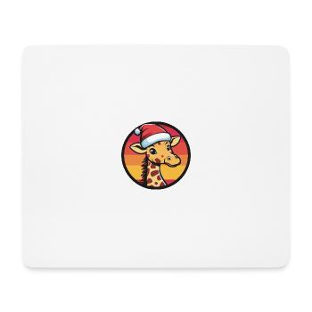 Giraffe Weihnachten Christmas - Mouse Pad (horizontal) - white - Front