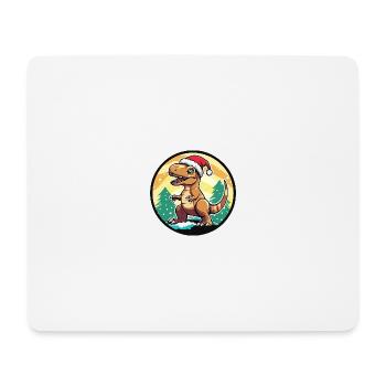 Dinosaur T-Rex Christmas Christmas - Mouse Pad (horizontal) - white - Front