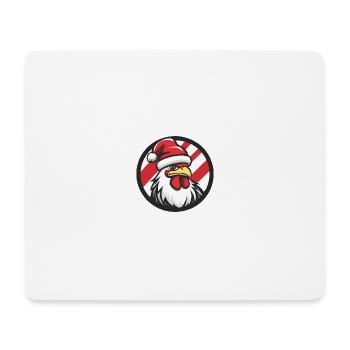 Hahn Weihnachten Christmas - Mousepad (Querformat) - Weiß - Vorne