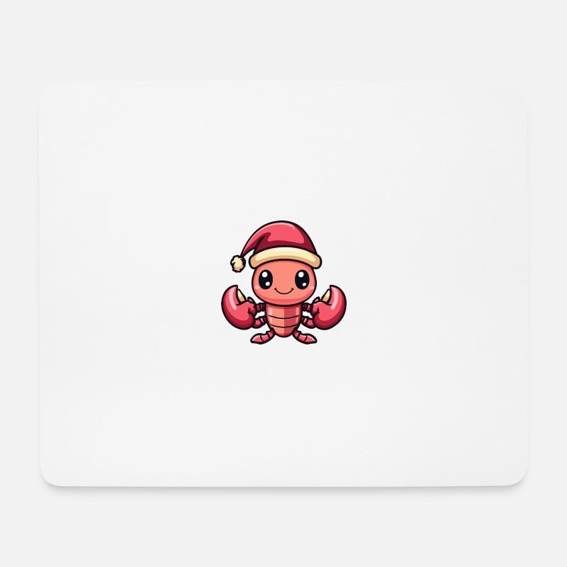 Hummer Krebs Weihnachten Niedlich - Mousepad (Querformat) - Weiß