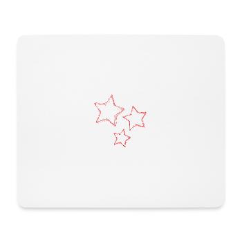 STAR. STARS. PARTY. BIRTHDAY. CHRISTMAS - Mouse Pad (horizontal) - white - Front