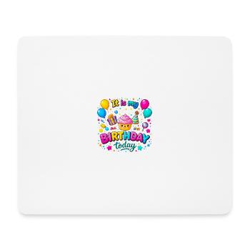 Aujourd’hui, c’est mon anniversaire - Tapis de souris (format paysage) - blanc - Devant