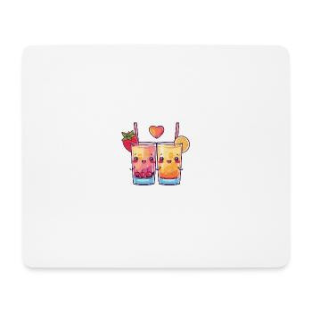 Cocktail Paar Liebe Herz Lustig - Mousepad (Querformat) - Weiß - Vorne