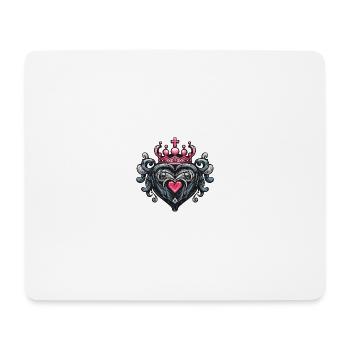 Heart Crown Love - Mouse Pad (horizontal) - white - Front