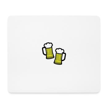 Chope à bière symbole verre à bière - Tapis de souris (format paysage) - blanc - Devant