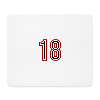 Maillot 18 Années - Tapis de souris (format paysage) - blanc - Devant