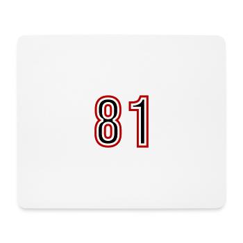 81 Number Years Jersey - Mouse Pad (horizontal) - white - Front