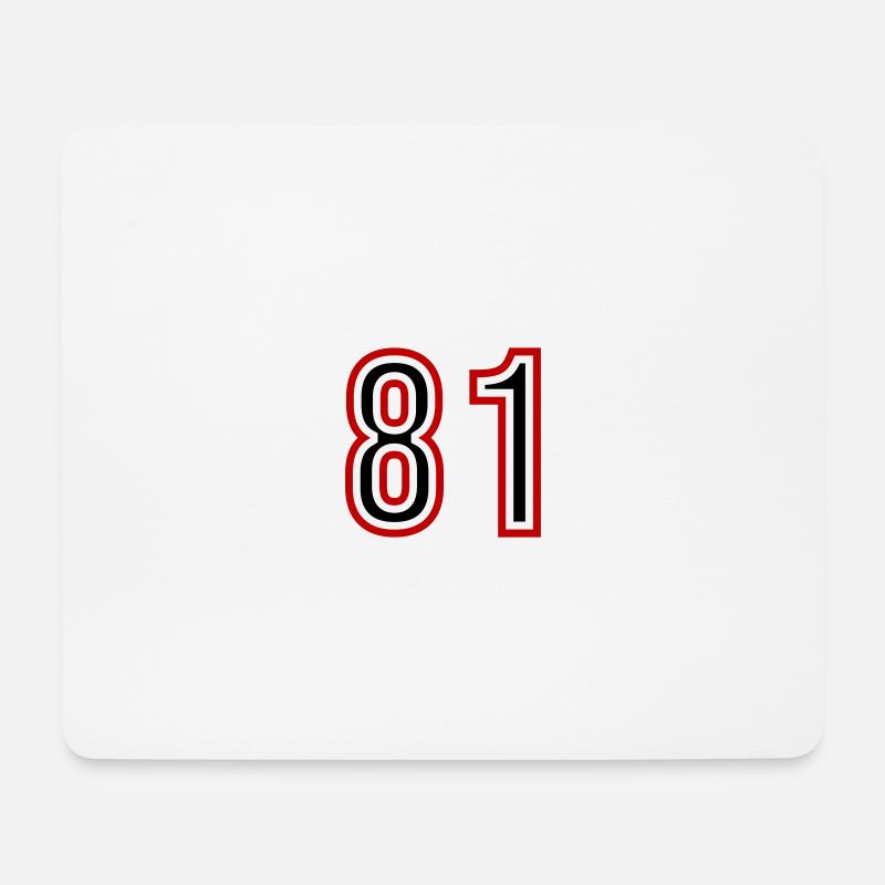 81 Zahl Jahre Trikot - Mousepad (Querformat) - Weiß